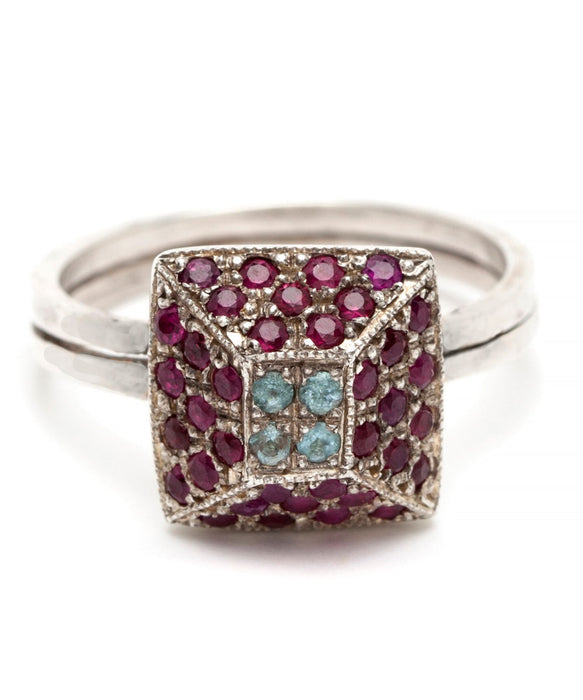 Pave Pyramid Slice Ring